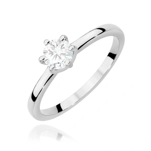Pierścionek W0535 Diament 0,50ct białe złoto