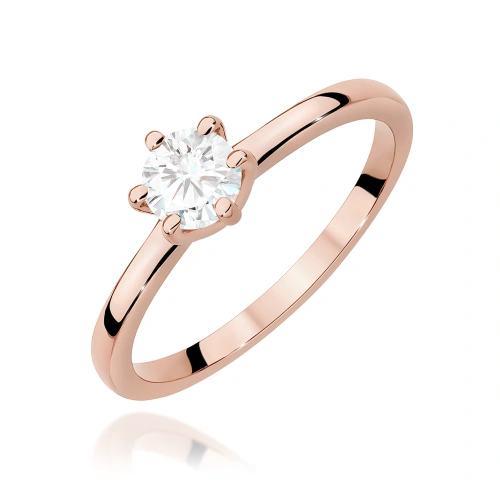 Prsten W0535 Laboratorní diamant 0,50ct Růžové zlato