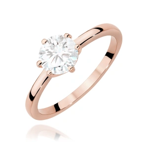 Pierścionek W0535 Diament Laboratoryjny 1,00ct różowe złoto