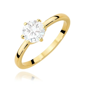 Pierścionek W0535 Diament Laboratoryjny 1,00ct żółte złoto