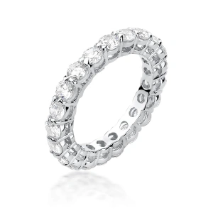 Pierścionek W0519 z diamentami laboratoryjnymi białe złoto