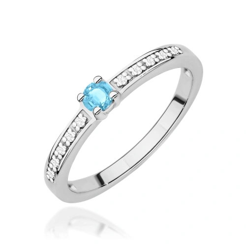Ring W0288 Topas Swiss 0,15ct Weißgold